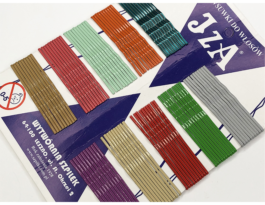 JZA colored invisible pins No. 2 6 cm wavy (100 pcs)
