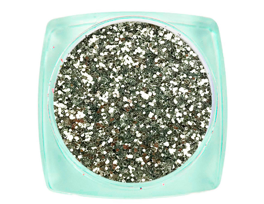 Komilfo spangles 102G, size 0.4 mm, (silver) E, 2.5 g Komilfo spangles 102G, size 0.4 mm, (silver) E, 2.5 g