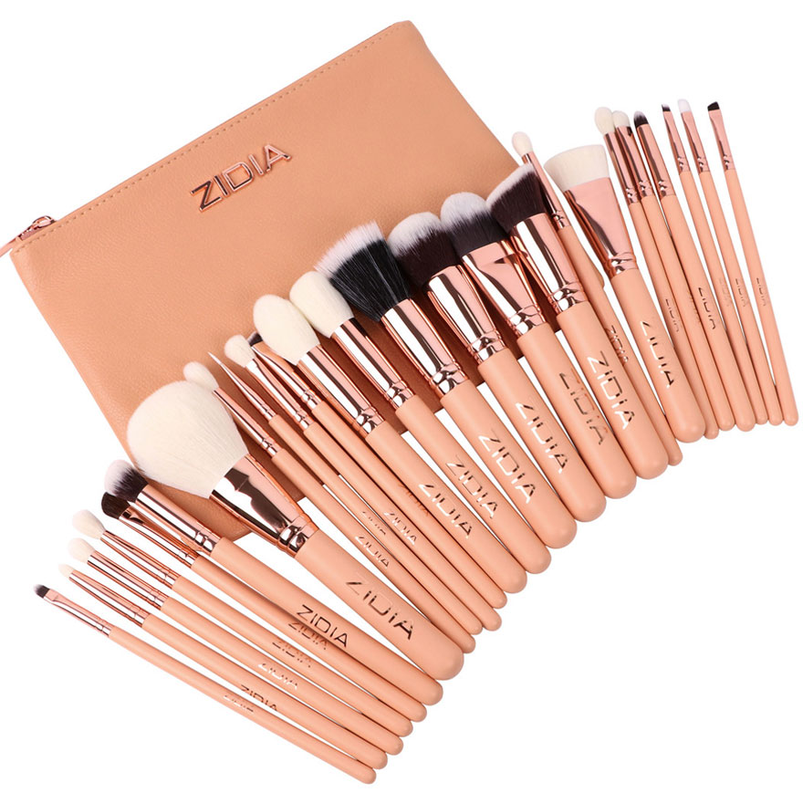 ZIDIA набор кистей для макияжа "Makeup Brush Set Professional" в косметичке, 25 шт.