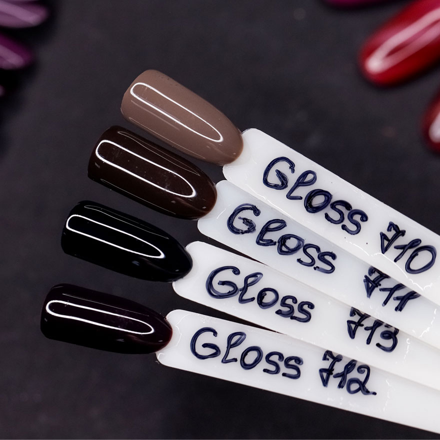 Гель-лак GLOSS 711 (холодний коричневий), 11 мл