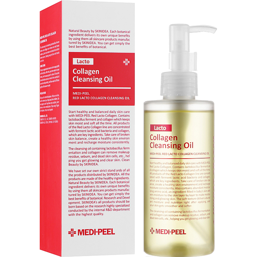 УЦЕНКА до 10.2026 MEDI-PEEL Гидрофильное масло для лица с лактобактериями и коллагеном Red Lacto Collagen Cleansing Oil, 200 мл