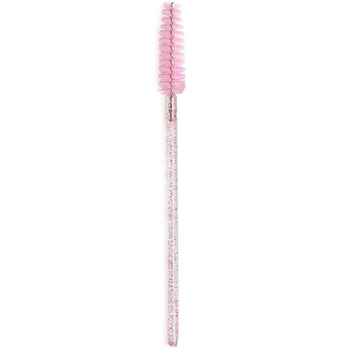 Hair brush, nylon, erysipelas on a clear base with erysipelas glitter, (1 pc)