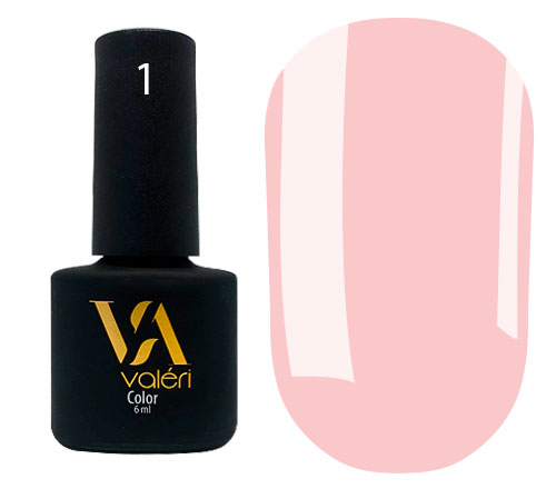 Гель-лак Valeri №001 (нежно-розовый, эмаль), 6 мл Гель-лак Valeri №001 (нежно-розовый, эмаль), 6 мл