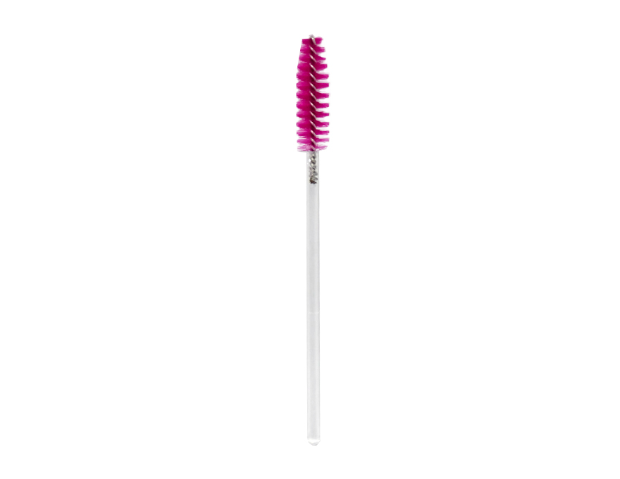 Hair brush, nylon, fuchsia on clear base, 1 pc. Hair brush, nylon, fuchsia on clear base, 1 pc.