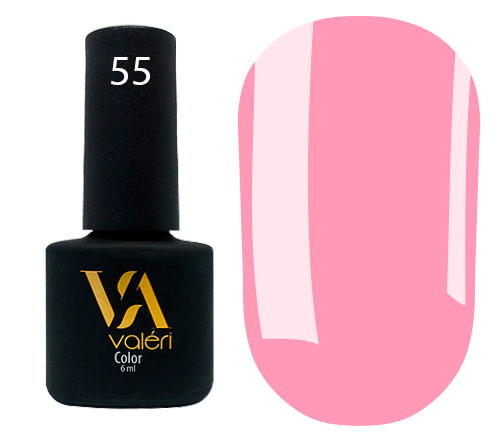Гель-лак Valeri №055 (сочный розовый, эмаль), 6 мл