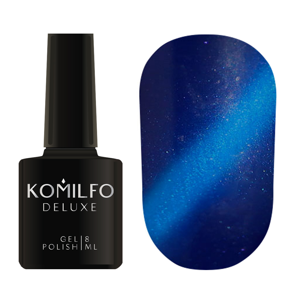 Gel Polish Komilfo Fantasy Cat's Eye 109 (blue, magnetic), 8 ml.