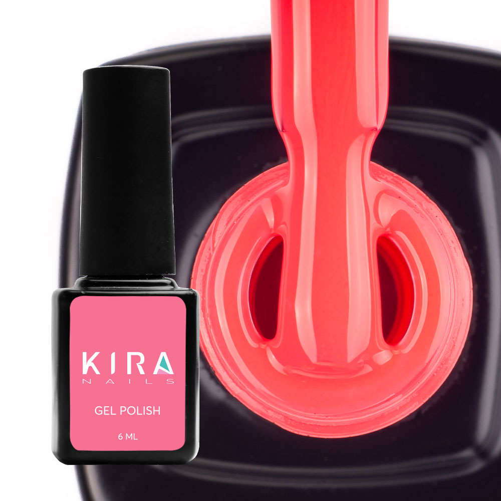 Kira Nails gel varnish No. 016 (very bright raspberry, neon), 6 ml