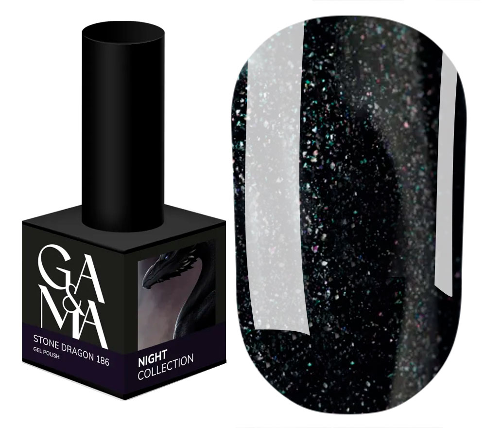 GA&MA Гель-лак Night collection 186 Stone dragon, 10 мл GA&MA Гель-лак Night collection 186 Stone dragon, 10 мл