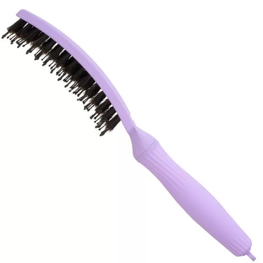 Olivia Garden Massage Brush Natural Bristle Finger Brush Combo Grape