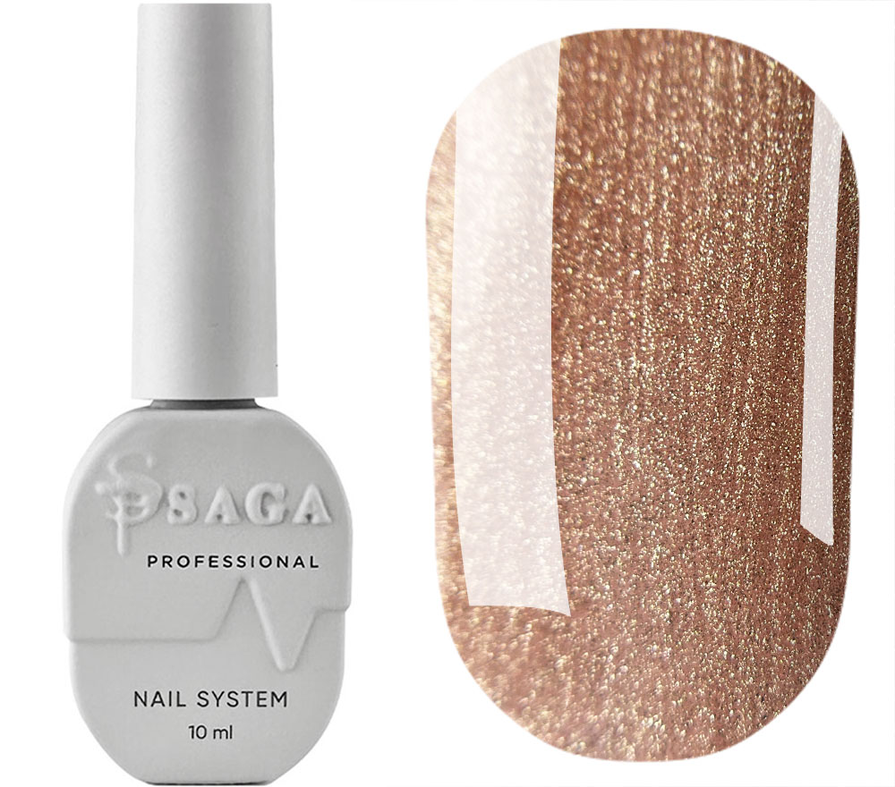 SAGA professional Gel Polish Marmalade 1 (green-yellow with flakes), 9 ml