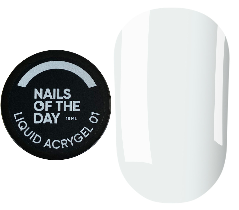 Nails Of The Day Гель для нігтів Liquid Acrygel 01, 15 мл Nails Of The Day Гель для нігтів Liquid Acrygel 01, 15 мл