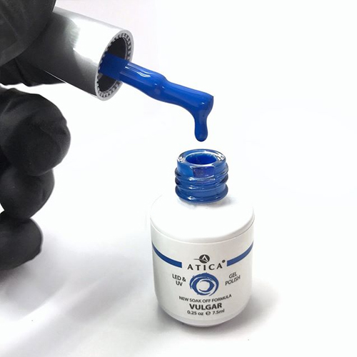 Gel varnish Atica Vulgar GPM196 (blue jeans, enamel), 7.5 ml