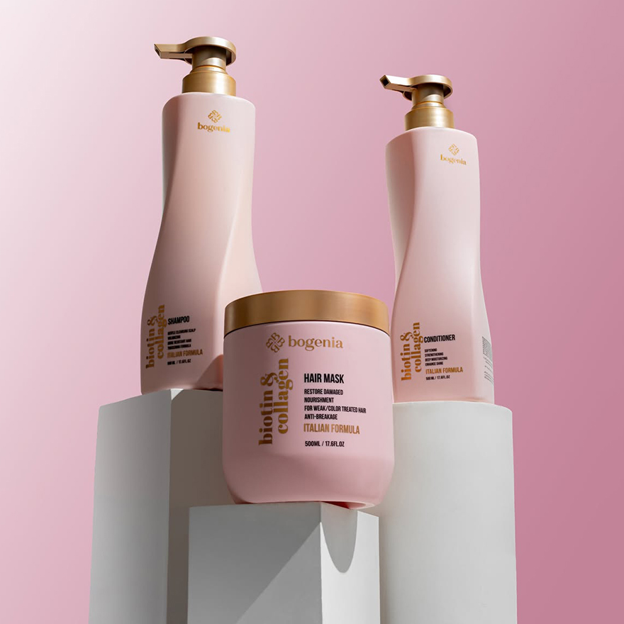 BOGENIA Маска для волосся Biotin & Collagen Mask, 500 мл