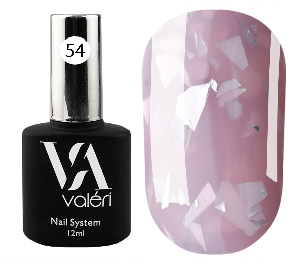 Valeri Nail Base Potal Base 054 (pink-peach with silver leaf), 12 ml Valeri Nail Base Potal Base 054 (pink-peach with silver leaf), 12 ml
