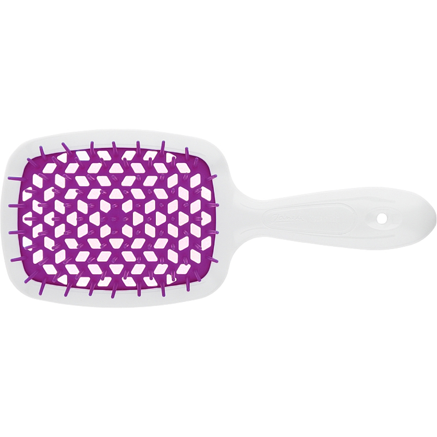Janeke Superbrush Hairbrush White with purple