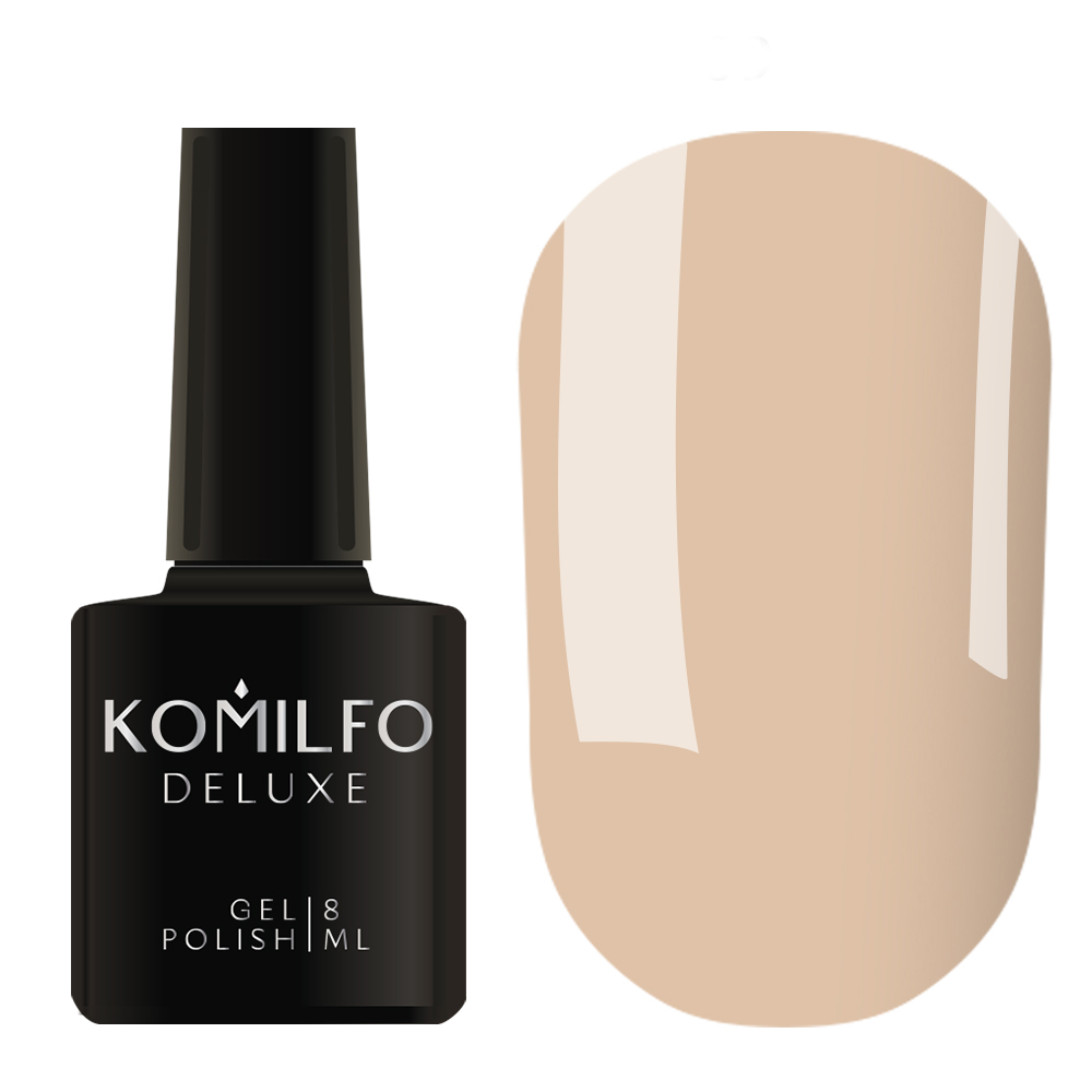 Гель-лак Komilfo Deluxe Series D010 (світло-бежевий, емаль), 8 мл Гель-лак Komilfo Deluxe Series D010 (світло-бежевий, емаль), 8 мл
