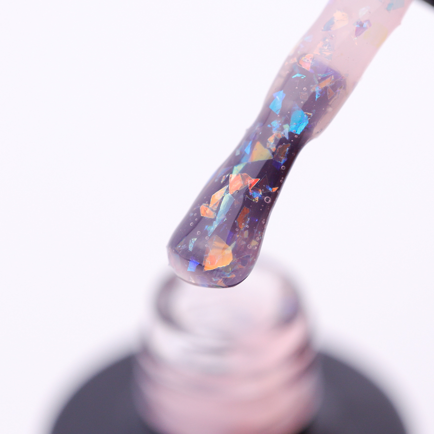 SAGA professional AGATE BASE 3 (ніжно-рожевий з ефектом битого скла), 9 мл