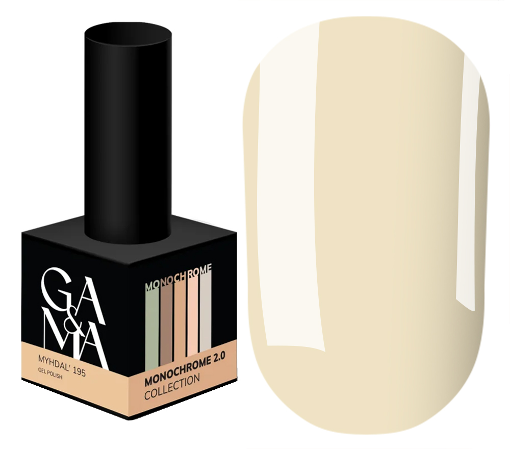 GA&MA Гель-лак Monochrome collection 195 Myhdal', 10 мл