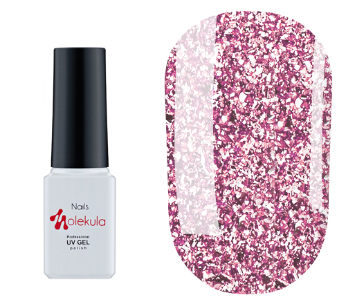 Molekula DIAMOND gel varnish No. 509 (pink, micro gloss), 6 ml