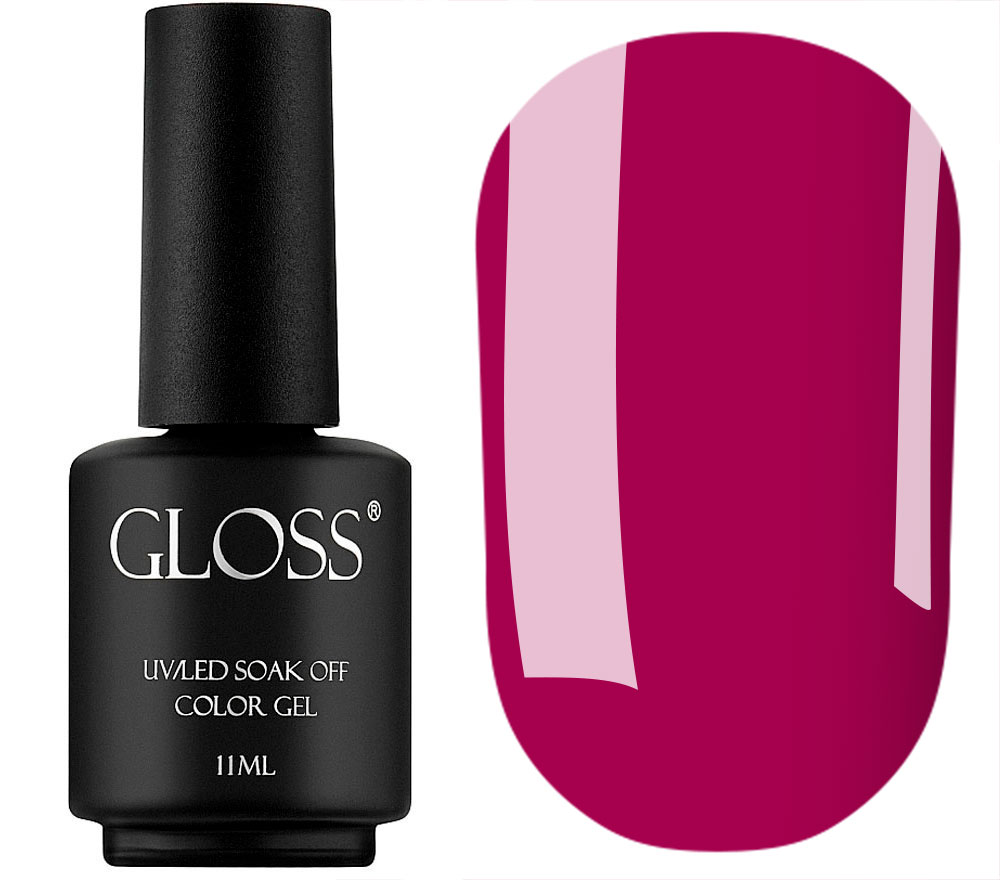 Гель-лак GLOSS 206 (малиново-кораловий), 11 мл