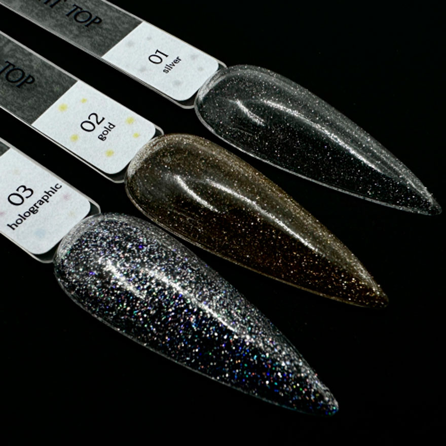 ADORE Flashlight top coat - non-sticky reflective top coat with UV filter, 7.5 ml
