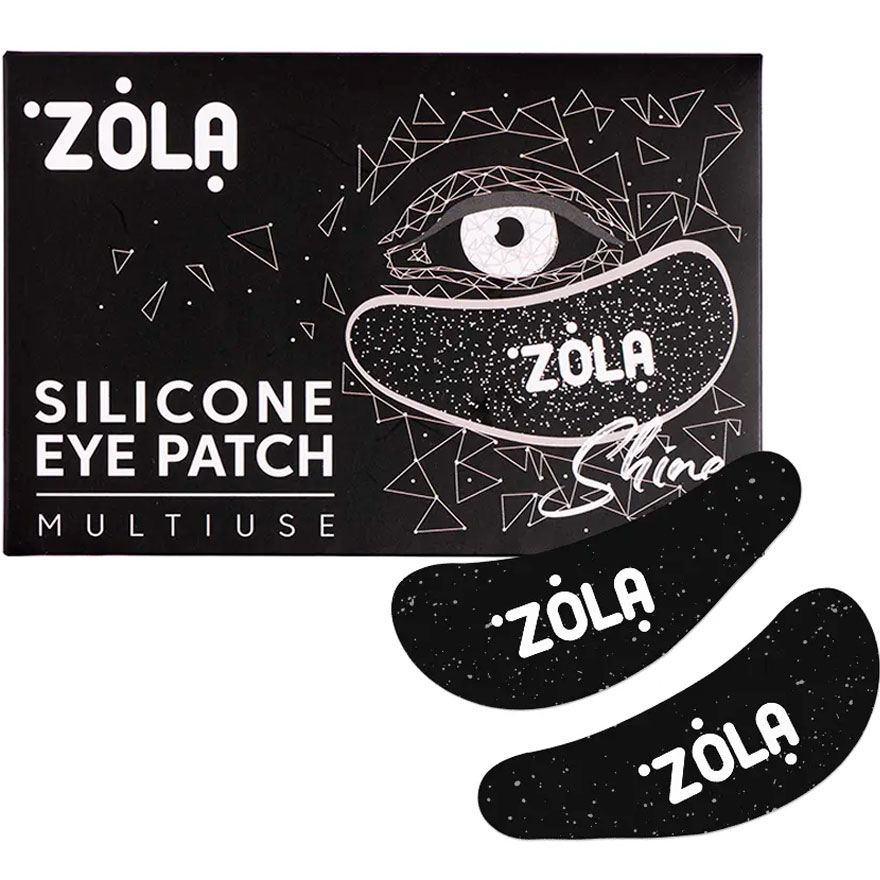 ZOLA Патчи многоразовые силиконовые для глаз Reusable Silicone Eye Patches - черные, 1 пара