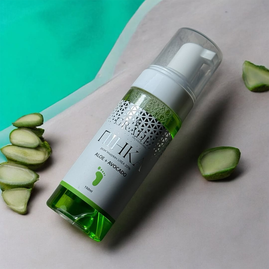 Grade Пінка-розм'якшувач для педикюру з ментолом Aloe+Avokado, 150 мл