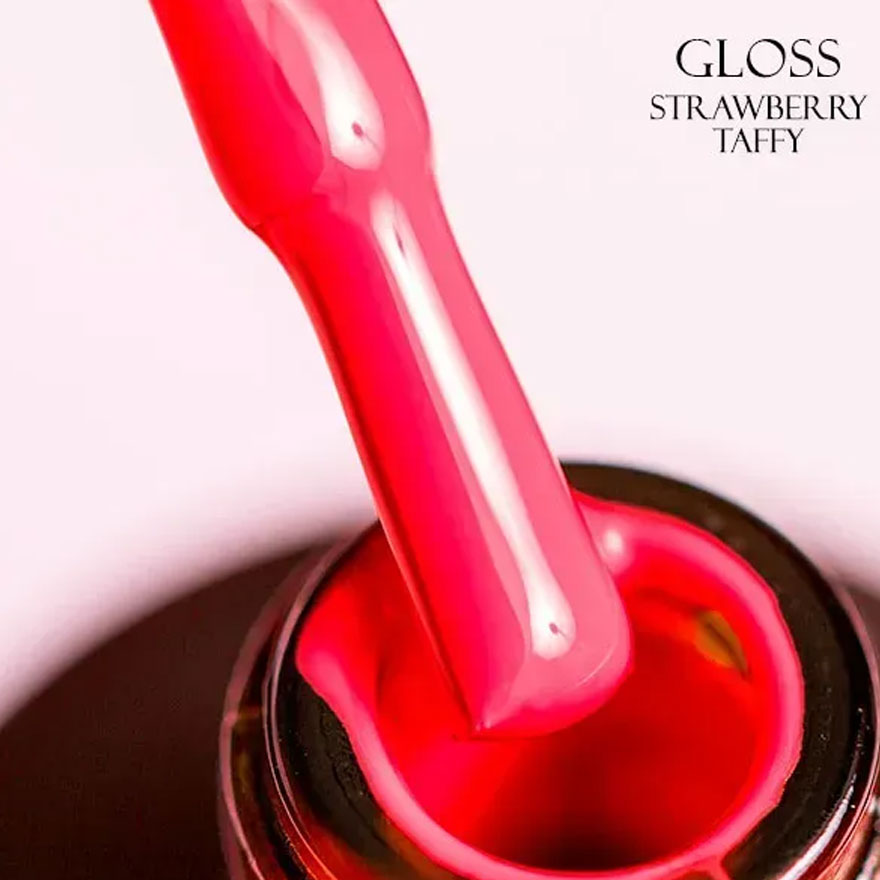 Гель-лак GLOSS Strawberry Taffy 500 (яскраво-полуничний неоновий), 11 мл