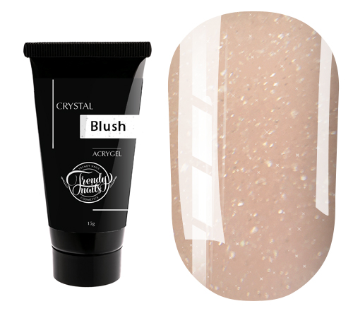 Trendy Nails Acrygel Crystal Blush (rich creamy micro-shine), 15 g
