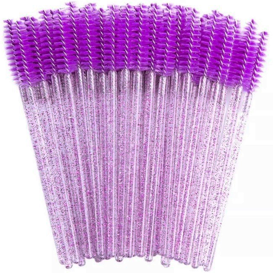 Hair brush, nylon, violet on clear base with violet glitter, (50 pcs/pack) Hair brush, nylon, violet on clear base with violet glitter, (50 pcs/pack)