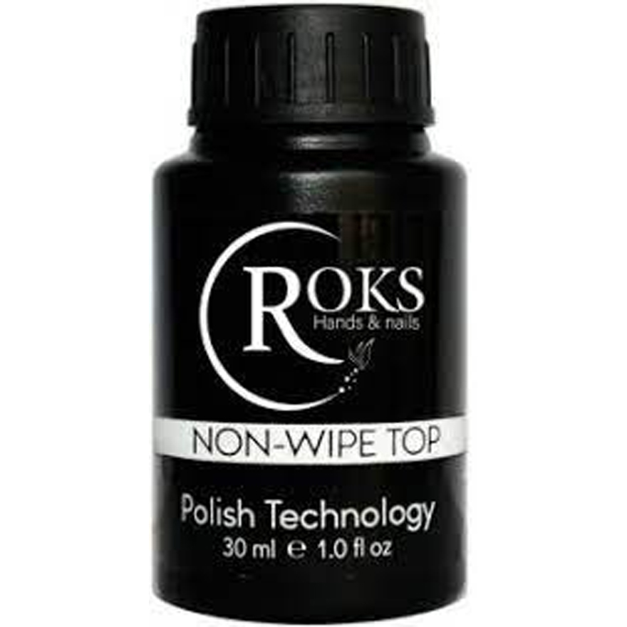 Roks Top for nails without sticky layer Top no wipe, 30 ml Roks Top for nails without sticky layer Top no wipe, 30 ml