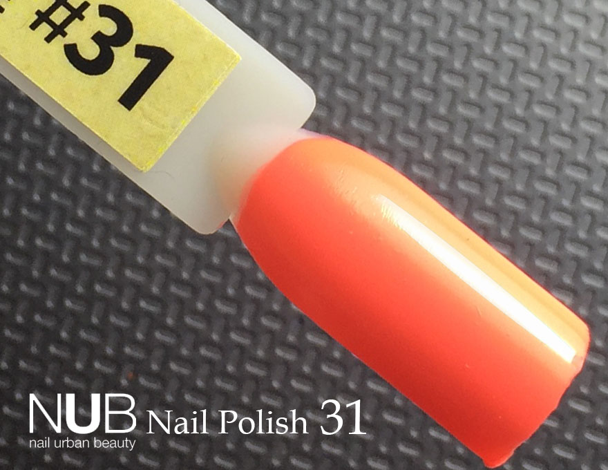 NUB 031 Obvious Orange nail polish (bright orange, neon), 14 ml