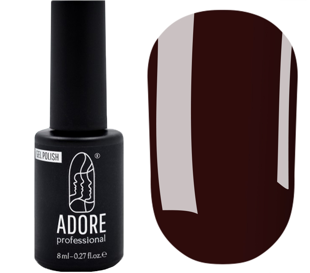 ADORE Professional Gel polish 496 "black cherry" (dark cherry, enamel), 8 ml