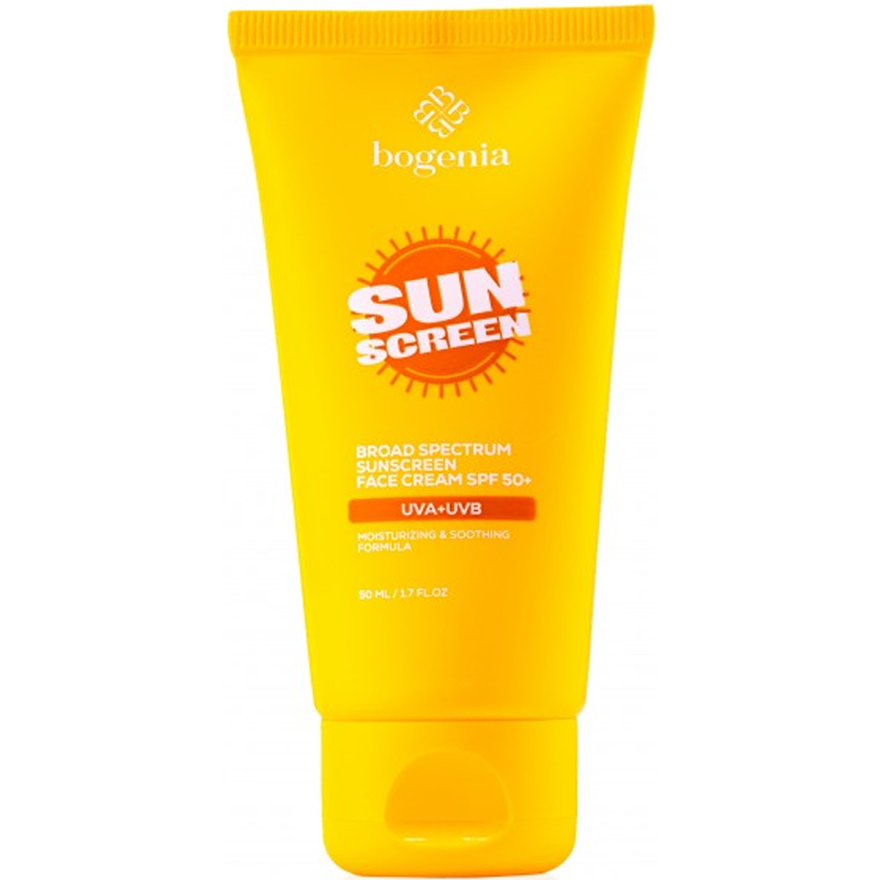 BOGENIA Сонцезахисний крем для обличчя Sunscreeen Face Cream SPF50, 50 мл
