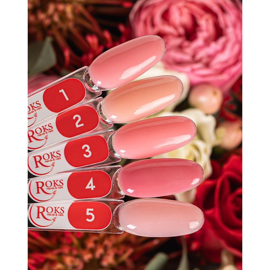 Roks Гель для ногтей Builder Gel №4 пион (pione), 15 мл