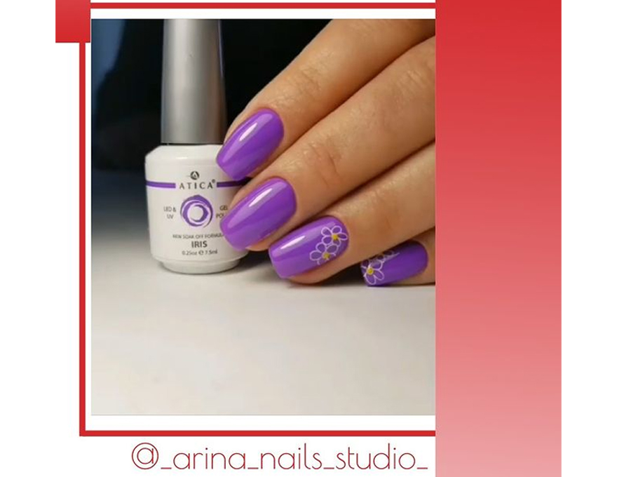 Atica Iris GPM21 gel-varnish (poisonous purple, enamel), 7.5 ml