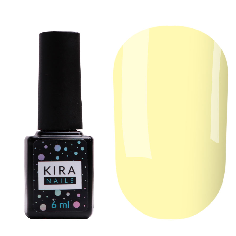 Kira Nails Color Base 004 (банановый желтый), 6 мл
