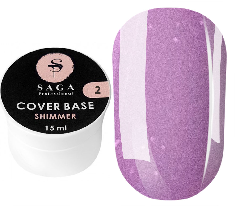 SAGA professional Shimmer Base New 2 (light lilac with shimmer), 15 ml
