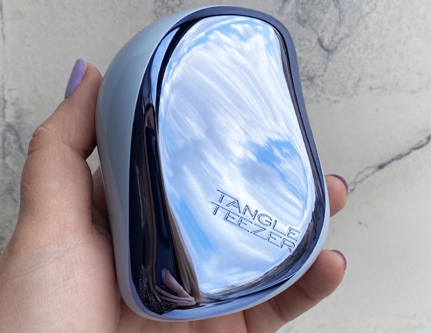 Tangle Teezer Hairbrush Compact Styler Sky Blue Delight Chrome