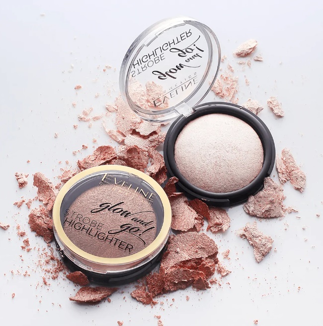 EVELINE COSMETICS GLOW AND GO! 02-Gentle gold - Baked face highlighter, 8.5 g EVELINE COSMETICS GLOW AND GO! 02-Gentle gold - Baked face highlighter, 8.5 g