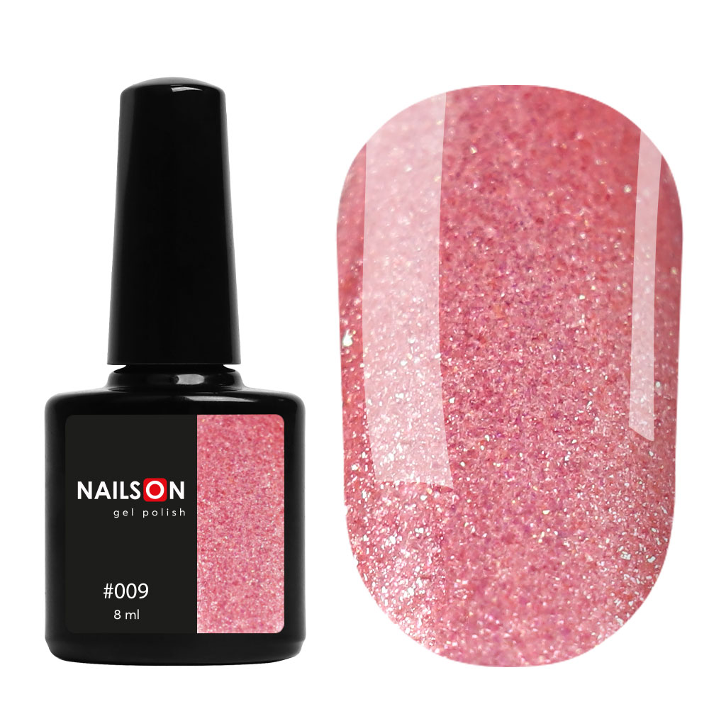 Gel polish NailsOn 009 (coral with shimmer), 8 ml