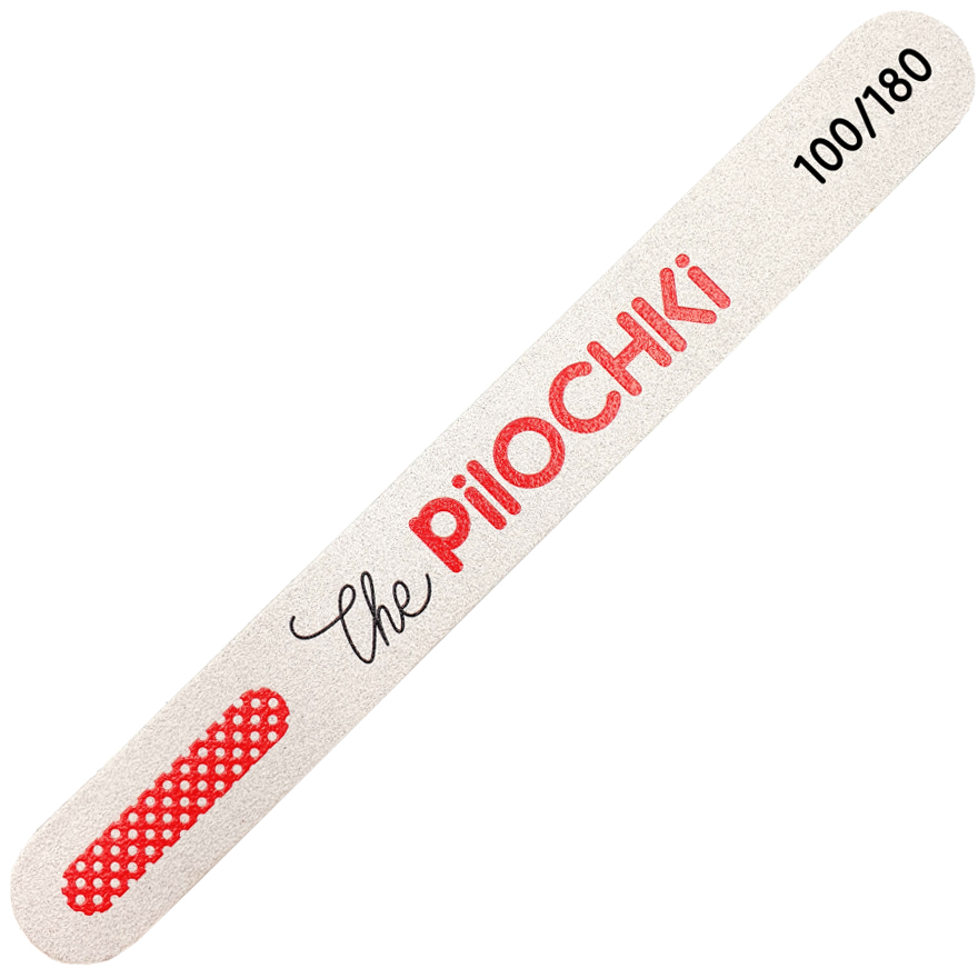 ThePilochki Manicure file Rivna, 180 mm (white) - 100/180 grit