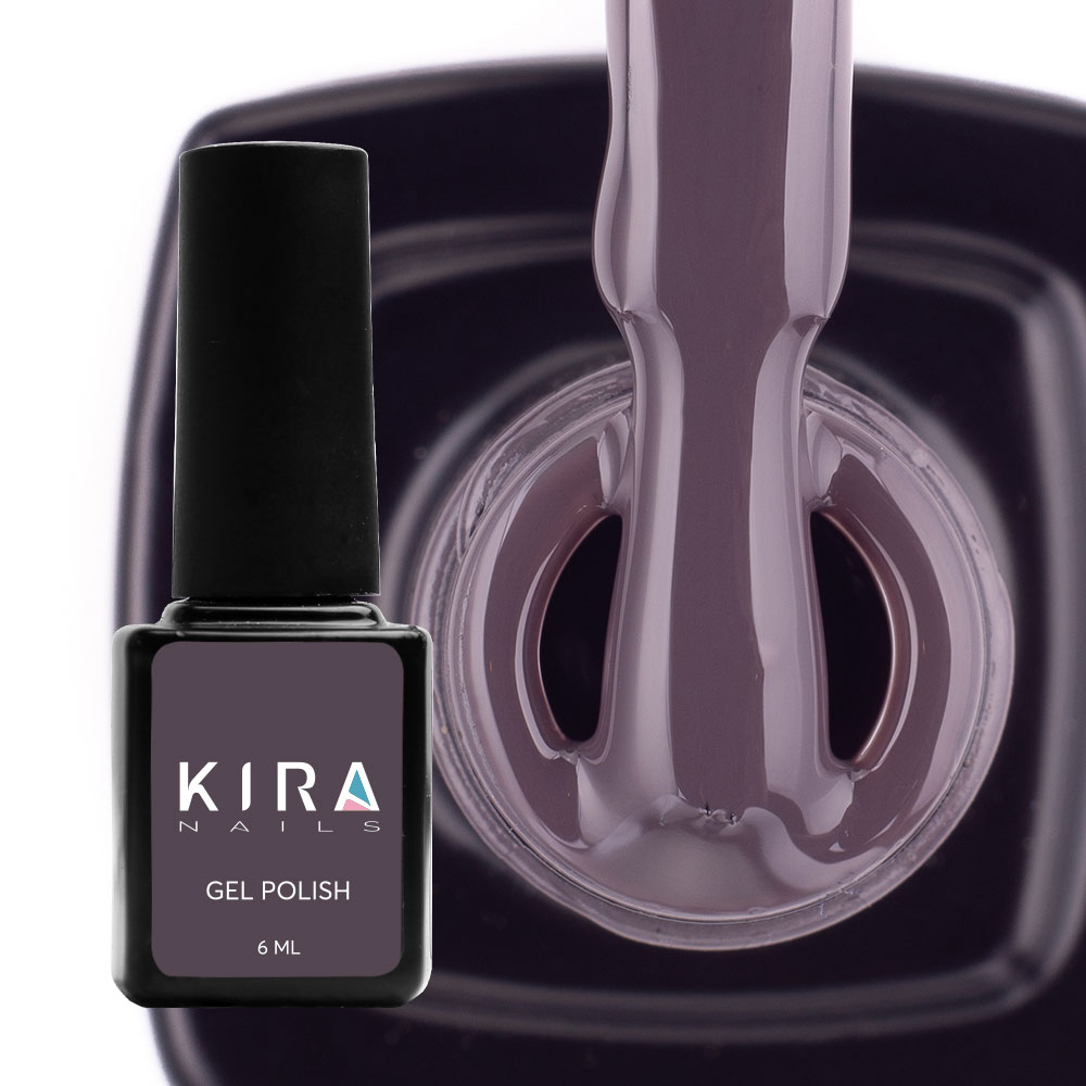 Kira Nails gel varnish No. 067 (dark purple, enamel), 6 ml