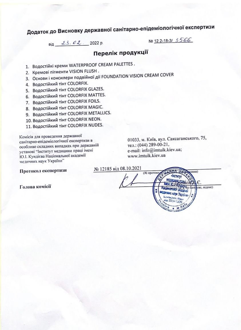 Hygienic report Danessa Myricks