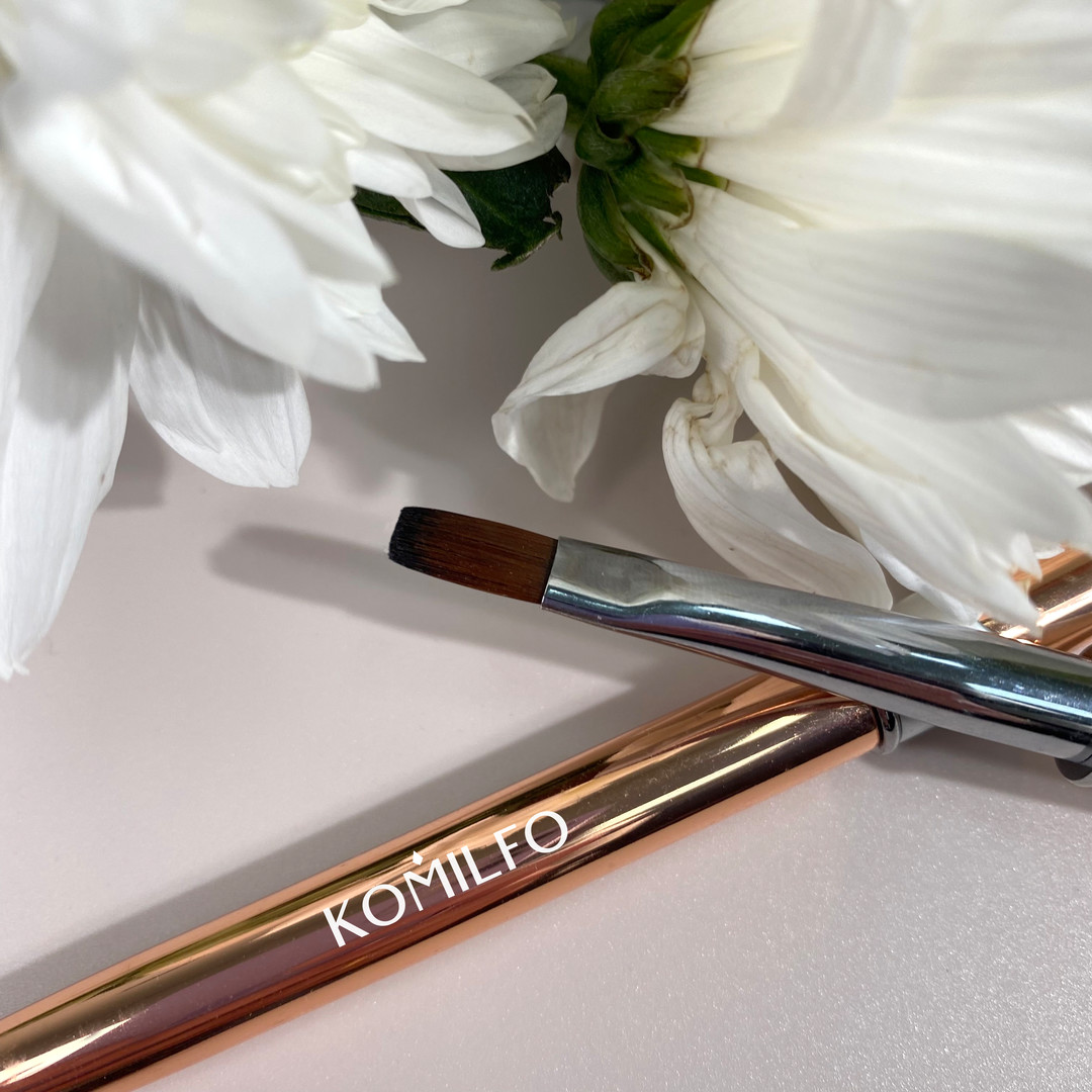 Пензлик Komilfo Rose Gold Gel flat RG12 (Nylon)