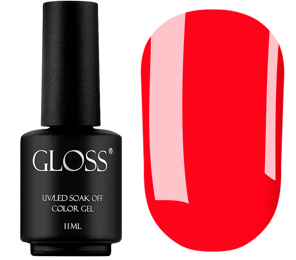 Гель-лак GLOSS 221 (морквяний), 11 мл