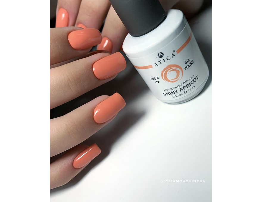 Atica Shiny Apricot GPM42 gel-varnish (ripe apricot, enamel), 7.5 ml