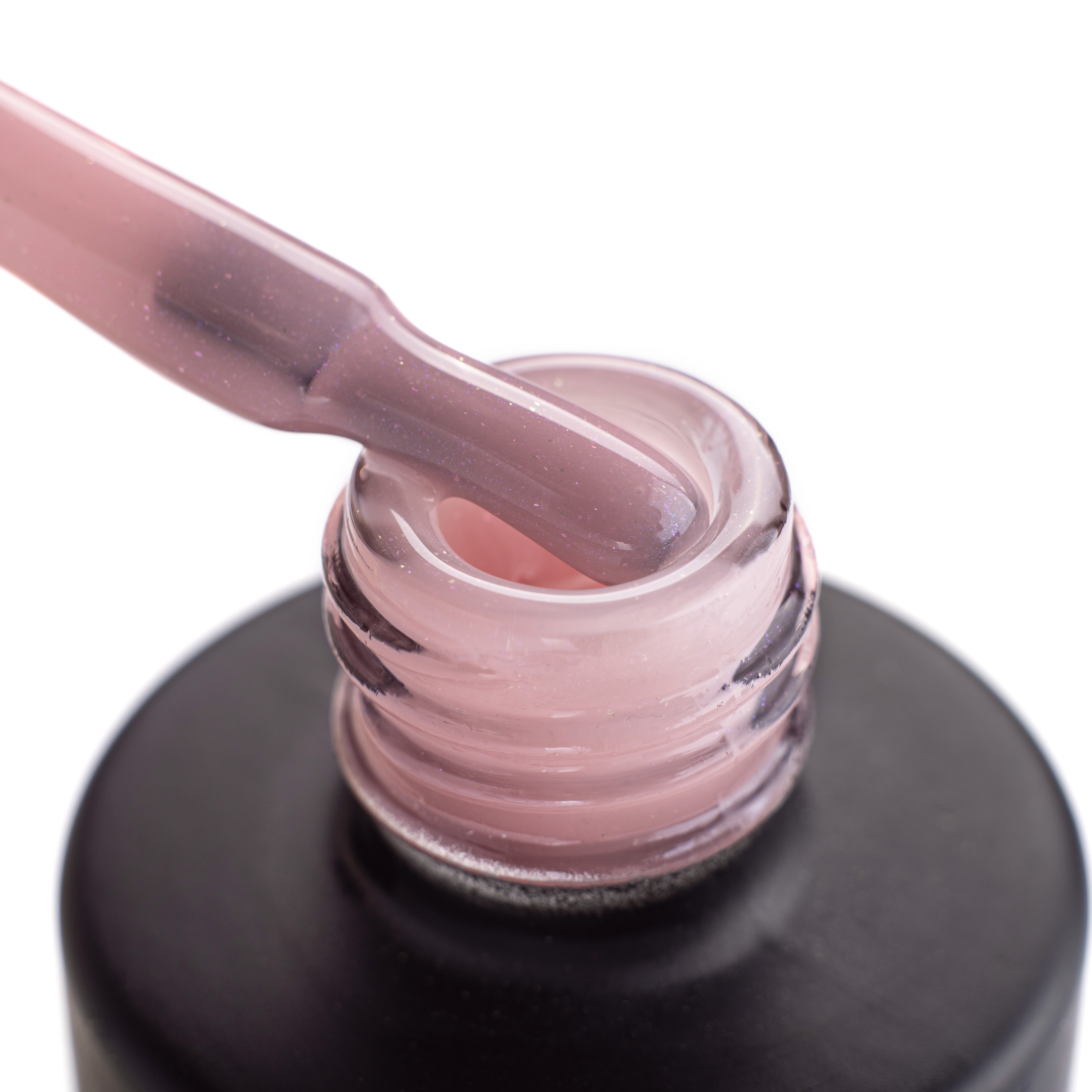 Komilfo Bottle Gel Nude Glitter With Brush, 15 ml