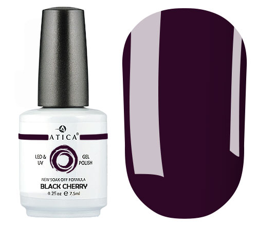 Atica Black Cherry GPM73 gel-varnish (dark plum, enamel), 7.5 ml