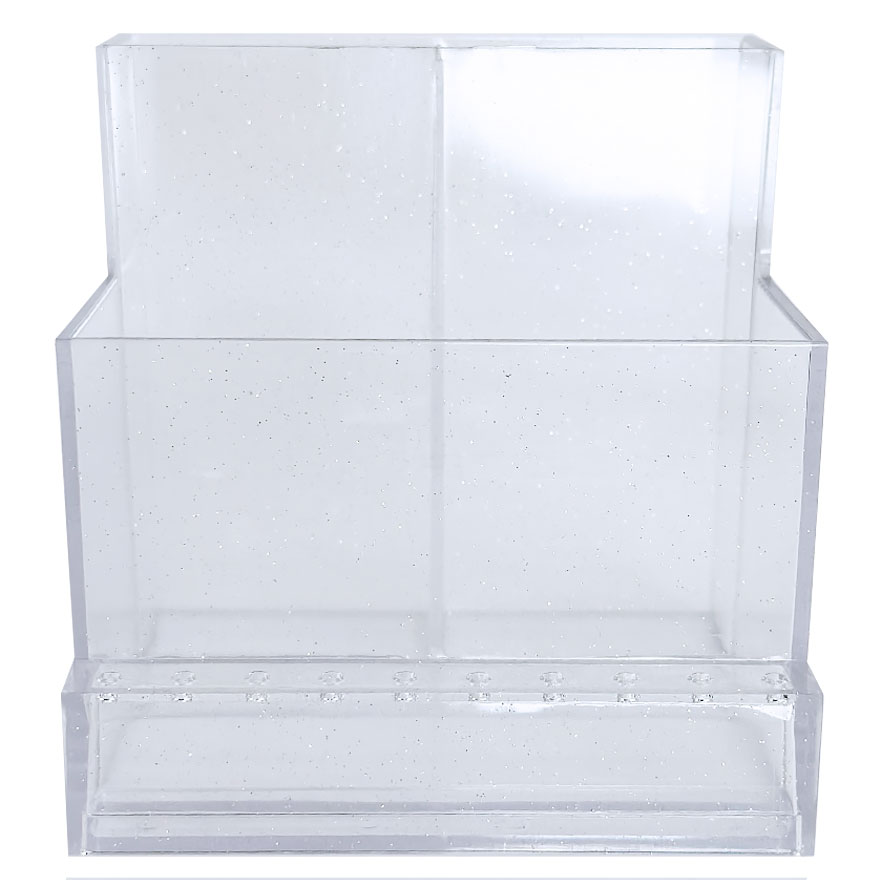 Stand for nail files and brushes on 3 sections (transparent) Stand for nail files and brushes on 3 sections (transparent)